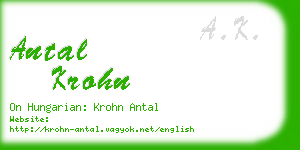 antal krohn business card